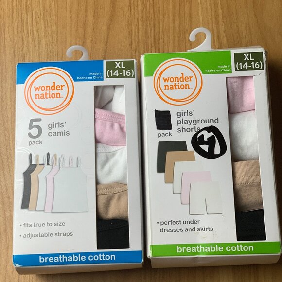 9 Piece Wonder Nation Combo Girl Camis and Girl Playground Shorts Size XL - Picture 1 of 6